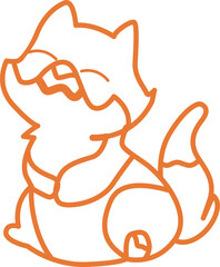 cute line art civet