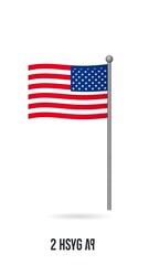 US flag on a flagpole