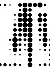 Black and white texture in the halftone style