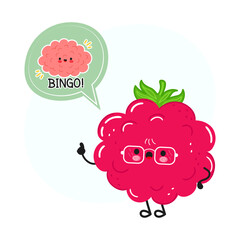 Smart raspberry fruit character getting idea