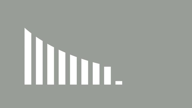 economic downturn visualization with arrow 4k video animation.