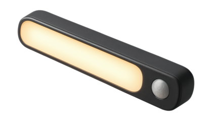 Motion-activated LED light for under-bed use, perfect for nighttime in the bedroom.