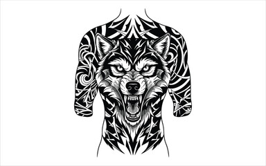 Vectorized design for body sketching, Printing, Wallpaper, Commercial design, Decoration.