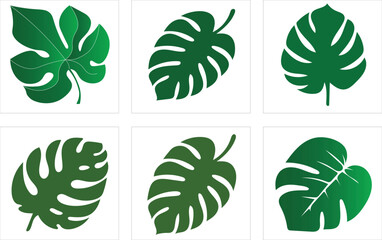 A versatile vector set of green leaves, trees, and floral elements, perfect for nature, eco, and organic design illustrations