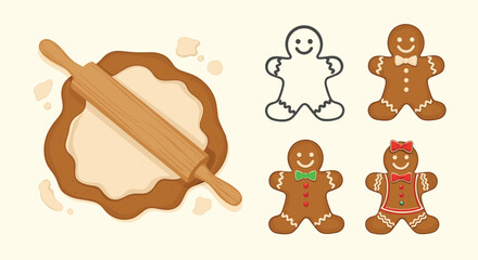 Making delicious gingerbread cookies from scratch.