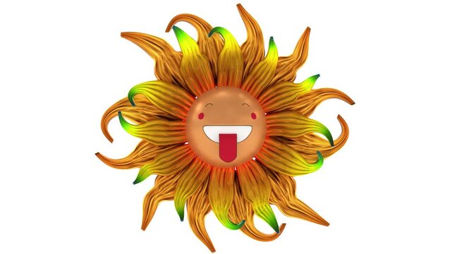 smiling sunflower face
