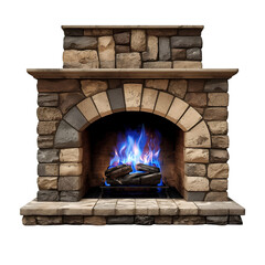wood burning stove with fireplace