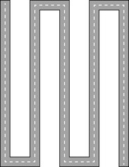 Wavy Zigzag Line Road Route Illustration