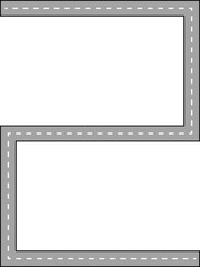 Wavy Zigzag Line Road Route Illustration