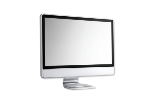 Desktop computer monitor, isolated on transparent background