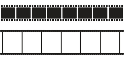 Large vector film negative with a transparent background.