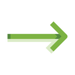 green arrow isolated on white