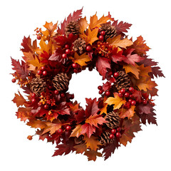 autumn leaves isolated on white