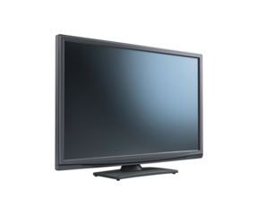 Modern flat screen television, isolated on transparent background