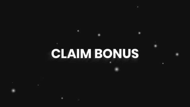 Claim Bonus Clean Elegant Text Reveal Animation 4K – Incentive and Reward Collection Promotional Video
