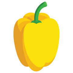 Generative Design Fresh Bell Pepper Icon Minimalist Vegetable Graphic Art