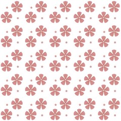 Dusty Pink Minimal Floral Seamless Pattern