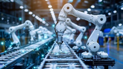Electronics factory automation  ai and robotics enhance assembly line efficiency and vision