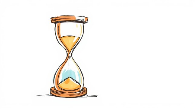 hourglass isolated on white