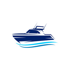 Speed boat logo design template ,Sea boat logo design concept, vector illustration. Suitable for your design need, logo, illustration, animation, etc.