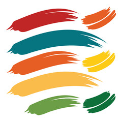 Obraz premium Generative Design Hand Painted Brush Stroke Texture Abstract Art Graphic