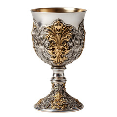 Ritual chalice / goblet, white isolated background