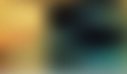 Warm Blurred Grainy Background in Yellow and Teal Tones