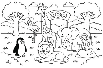 animal colloring page for kids
