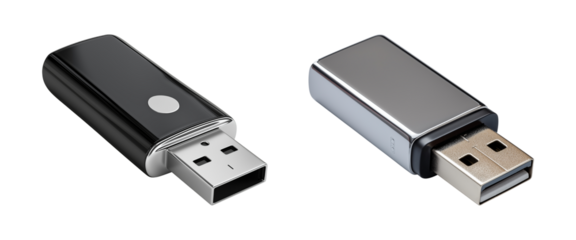 USB flash drive, isolated on transparent background