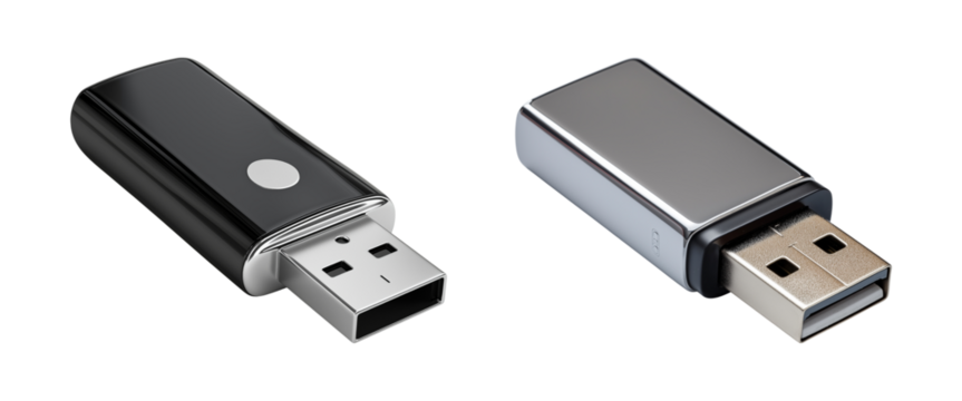 USB flash drive, isolated on transparent background