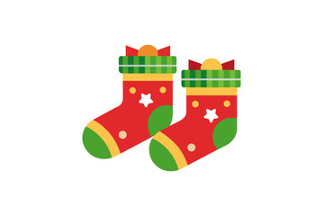 christmas sock isolated on white
