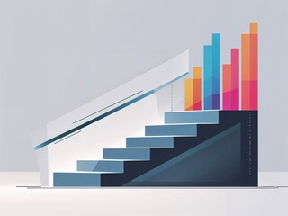 Business Growth and Progress Concept — Steps to Success

