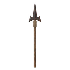 Ancient rusty spear for tribal and fantasy warfare