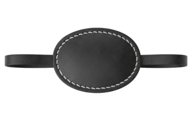 Black leather pirate eyepatch for costume accessory