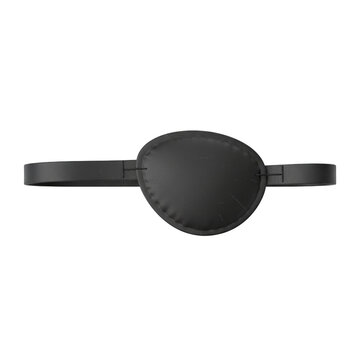 Simple black leather eyepatch for a pirate costume