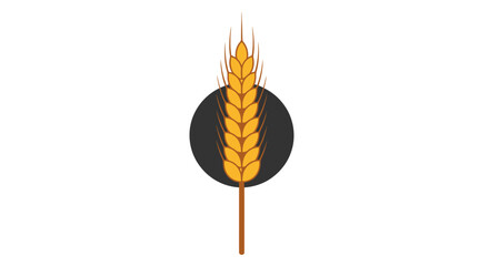 A Stalk of Wheat in a Black Circle