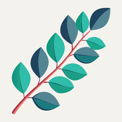 Elegant eucalyptus branch with detailed leaves perfect for natural and botanical designs