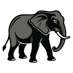 Naklejka premium Generative Design Majestic Elephant Icon Wildlife Safari Graphic Art