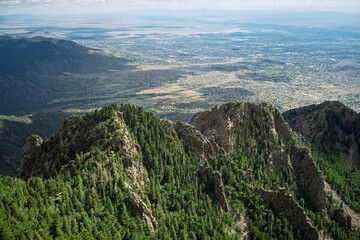 view from the Sandia mountains of Albuquerque 