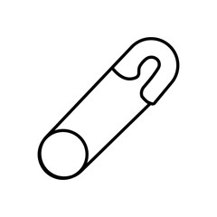 An illustration of a black icon of cutting and sewing attributes on a white background