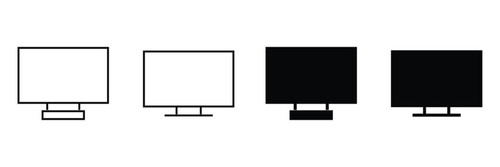 Tv icon set. television icon vector EPS10