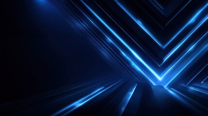 Abstract blue lines in dark background