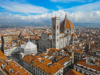 Fototapeta premium Florence, Italy. Aerial view of the beautiful Italian city