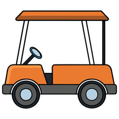 Fototapeta premium Generative Design Modern Golf Cart Icon Minimalist Resort Transport Art