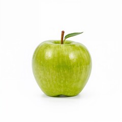 Fresh green apple isolated on pure white background