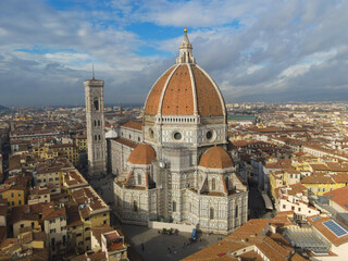 Fototapeta premium Florence, Italy. Aerial view of the beautiful Italian city