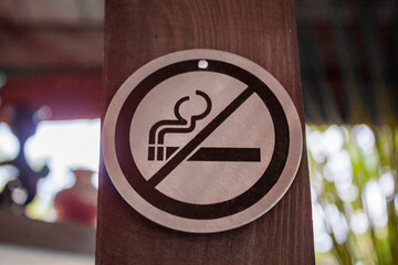 No Smoking Prohibition Sign Outdoors