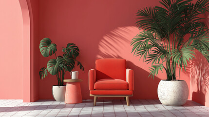 Minimal interior decor with clean lines and simple modern design elements