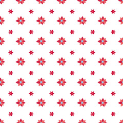 Floral Pattern With Pink Flowers On White Background For Seamless Design And Fashion Uses