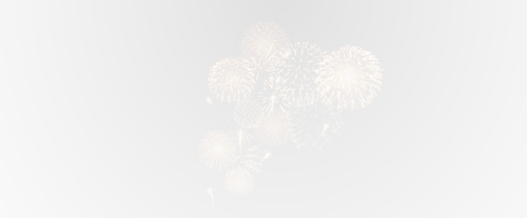 Magic fireworks in the night sky, Christmas background for holiday design, poster, postcard on a transparent background, png. Holiday lights.	
